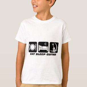 Essen Sie Schlafgitarre T-Shirt