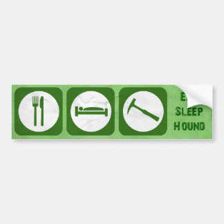Essen Sie Schlafjagdhund Autoaufkleber