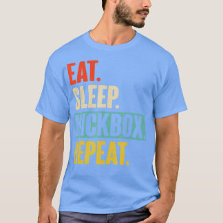Essen Sie Schlafkickbox WiederholungRetro Vintage  T-Shirt