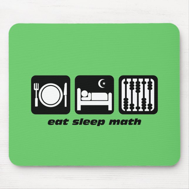 essen Sie Schlafmathe Mousepad (Vorne)