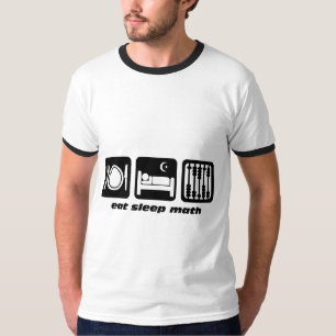 essen Sie Schlafmathe T-Shirt
