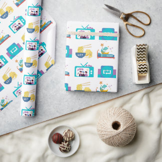 ESSEN SIE SCHLAFPLATZ WIEDERHOLEN GESCHENKPAPIER