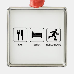 Essen Sie SchlafRollerblade Ornament Aus Metall