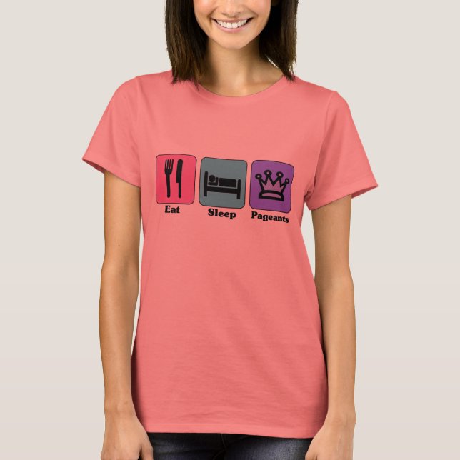 Essen Sie Schlafsäcke T-Shirt (Vorderseite)