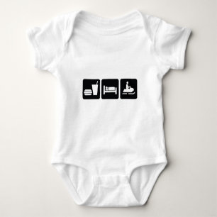 Essen Sie SchlafSnowmobile Baby Strampler