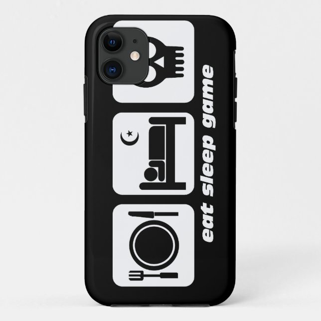 essen Sie Schlafspiel Case-Mate iPhone Hülle (Rückseite)
