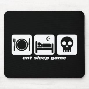 Essen Sie Schlafspiel Mousepad