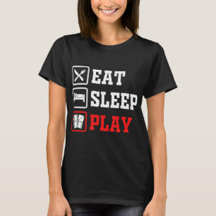 Essen Sie Schlafspieldomänen für Frauen T-Shirt