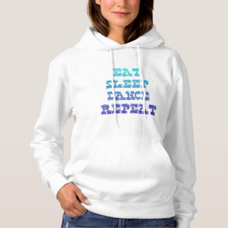 Essen Sie Schlaftanzwiederholung Hoodie