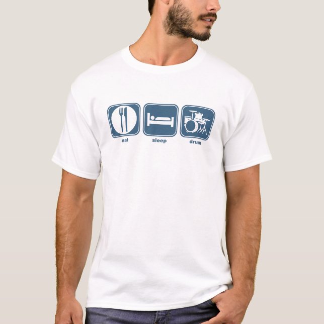 essen Sie Schlaftrommel T-Shirt (Vorderseite)