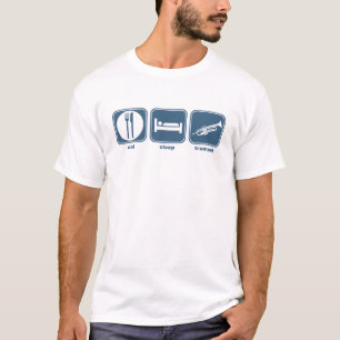 essen Sie Schlaftrompete T-Shirt