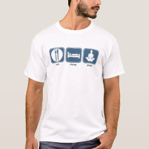 essen Sie Schlafyoga T-Shirt