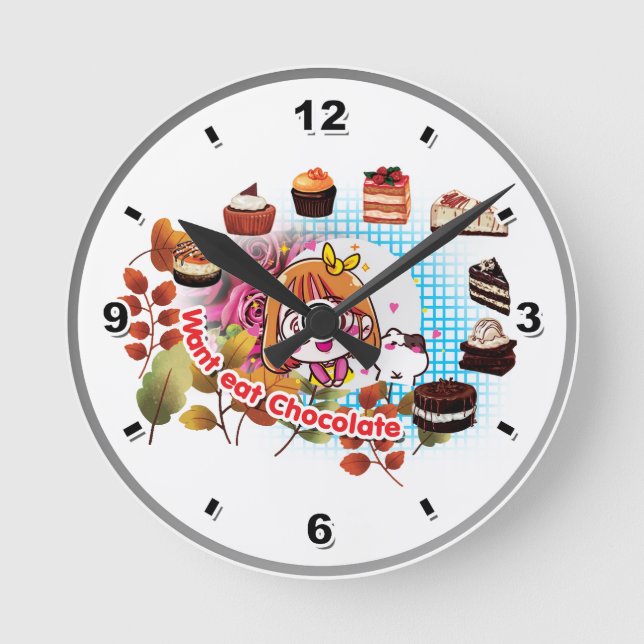 Essen Sie Schokolade Uhr (Vorderseite)