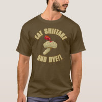 Essen Sie Shiitake und Färbung