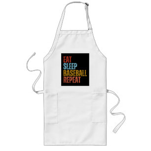 ESSEN SIE SLEEP BASEBALL WIEDERHOLEN LANGE SCHÜRZE