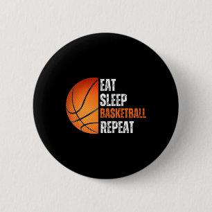 Essen Sie Sleep Bysketbyll Wiederholung Geschenk f Button