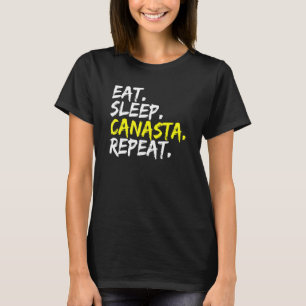Essen Sie Sleep Canasta Repeat Card Game T-Shirt