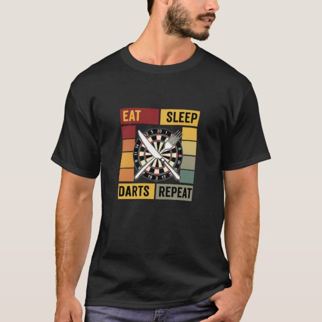 Essen Sie Sleep Darts wiederholen Geschenke für Da T-Shirt (Vorderseite)