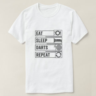 Essen Sie Sleep Darts wiederholen Geschenke für Da T-Shirt