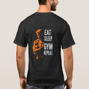 Essen Sie Sleep Gym Repeat Workout T - Shirt