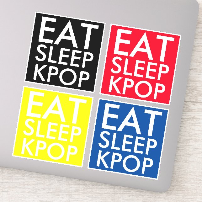 Essen Sie Sleep Kpop Set von 4 Die Sticker schneid (Detail)