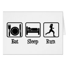 Essen Sie Sleep Run Motivierend Runner Card