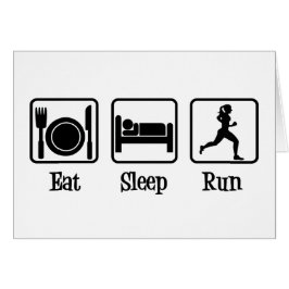 Essen Sie Sleep Run Motivierend Runner Card