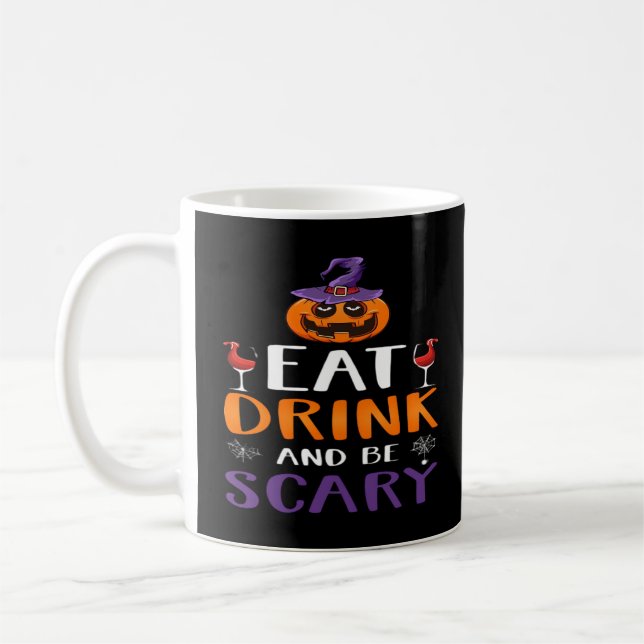 Essen Sie trinken und Beängstigend Halloween-Party Kaffeetasse (Links)