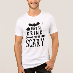 Essen Sie trinken und beängstigend sein halbrund Tri-Blend Shirt