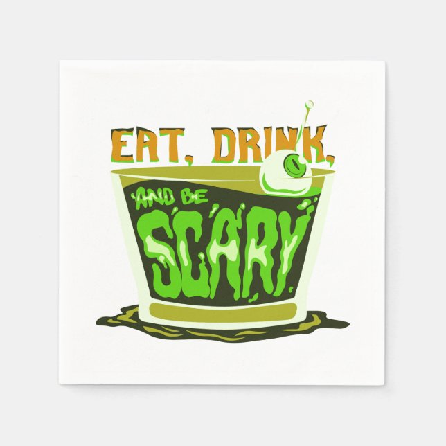 Essen Sie trinken und beängstigend sein Serviette (Vorderseite)