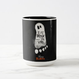 Essen Sie trinken und Beängstigend sein Zweifarbige Tasse