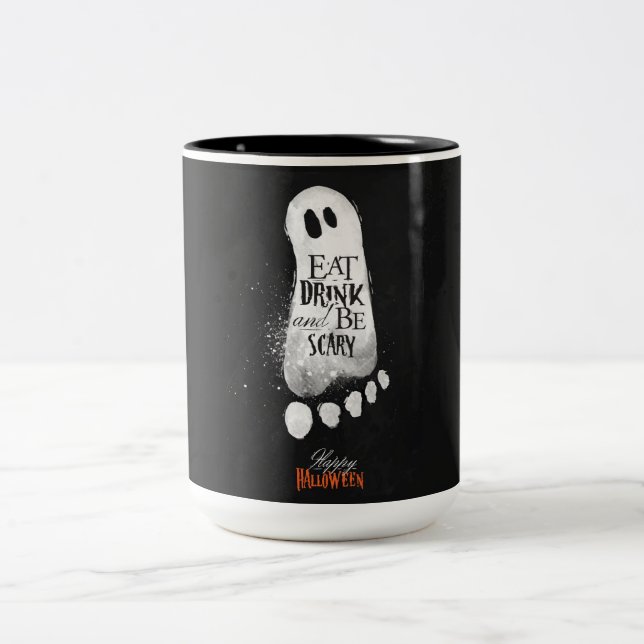 Essen Sie trinken und Beängstigend sein Zweifarbige Tasse (Mittel)