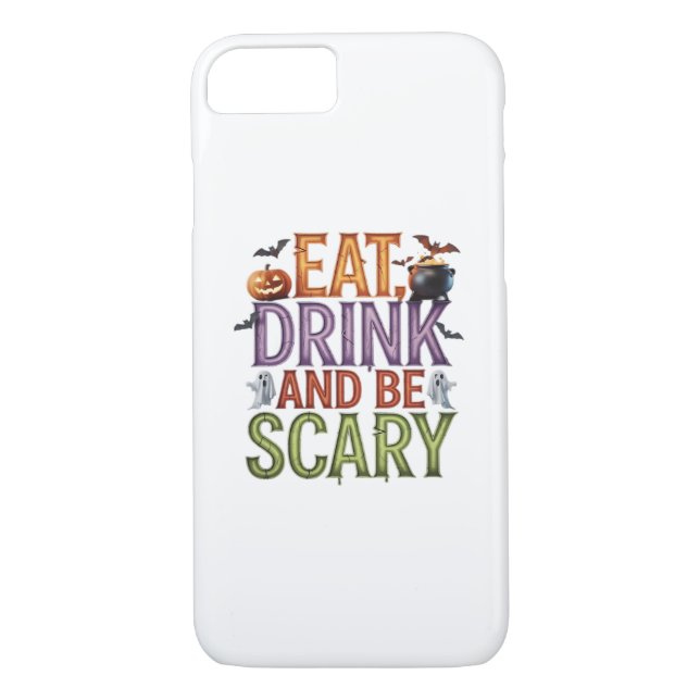 Essen Sie trinken und Beängstigendes Halloween-Par Case-Mate iPhone Hülle (Rückseite)
