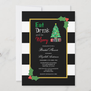 Essen Sie trinken und seien Sie froh Bridal Dusche Einladung