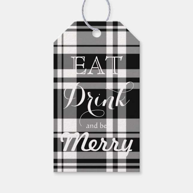 Essen Sie trinken und seien Sie froh Geschenkanhänger (Vorderseite)