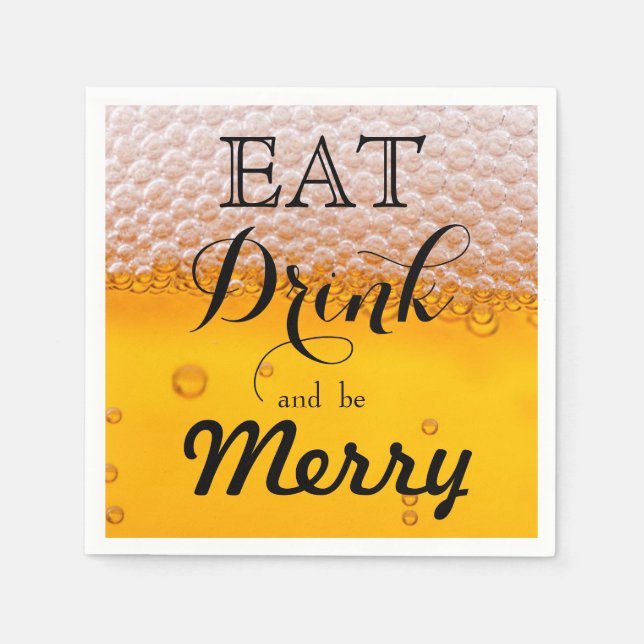 Essen Sie trinken und seien Sie froh Serviette (Vorderseite)