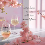 Essen Sie trinken und seien Sie Verheiratet Gatsby Weinglas Ohne Stiel<br><div class="desc">Gatsby Style Eat Drink und Verheiratet Typografie in verschiedenen lustigen Gatsby-Schriftart - fügen Sie den Namen und das Datum (auf der Rückseite) in einem glatten nicht serf Schriftart - ideal für die Probe Abendessen vor der Hochzeit Oder die Hochzeit selbst - ©WhimsicalArtwork™</div>