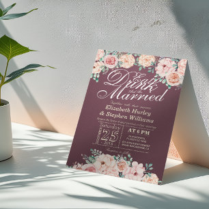 Essen Sie trinken und seien Sie Verheiratete Blume Einladung