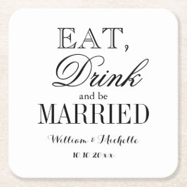 Essen Sie trinken und verheiratet sein extravagant Rechteckiger Pappuntersetzer