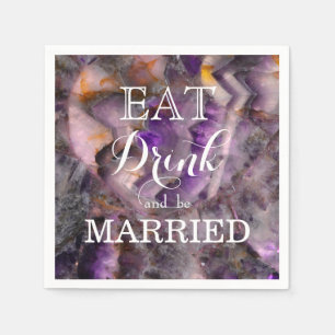 Essen Sie trinken und Verheiratet sein Serviette