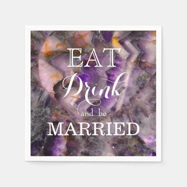 Essen Sie trinken und Verheiratet sein Serviette (Vorderseite)