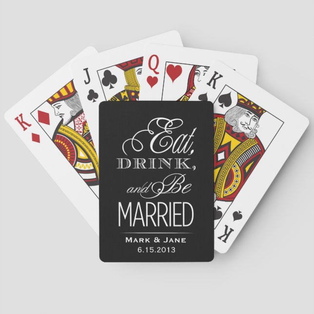 Essen Sie trinken und Verheiratet sein Spielkarten (Rückseite)