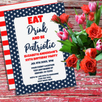 Essen Sie trinken und werden Sie Patriotic 4. Juli