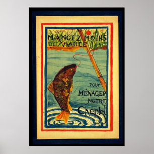 Essen Sie weniger Fleisch, um unser Viehplakat Ret Poster