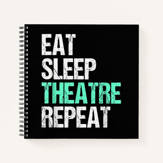 Essen Sleep Acter Wiederholung lustige Schauspiele Notizbuch (Vorderseite)