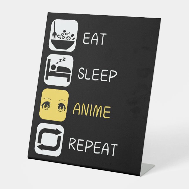 Essen Sleep Anime Wiederholung, Anime Kultur Sockelschild (Vorderseite)