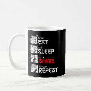 Essen Sleep Anime Wiederholung Manga Japan Kanji W Kaffeetasse