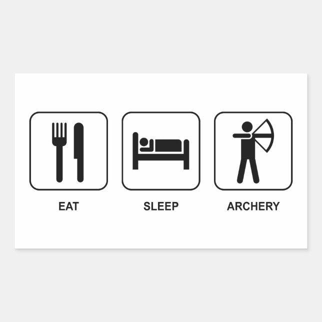 Essen Sleep Archery Rechteckiger Aufkleber (Vorderseite)