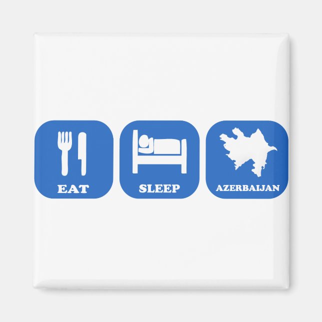 Essen Sleep Aserbaidschan Magnet (Vorne)