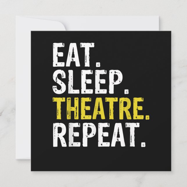 Essen Sleep Atre Wiederholung Schauspieler Geschen Dankeskarte (Vorderseite)